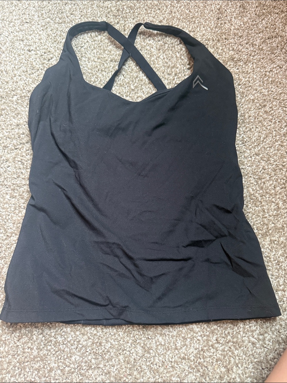 Oner Active Black Crisscross Back Tank Top